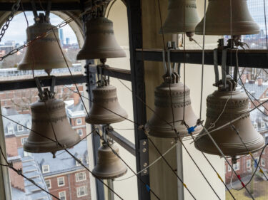 The bells at the top of Lowell house