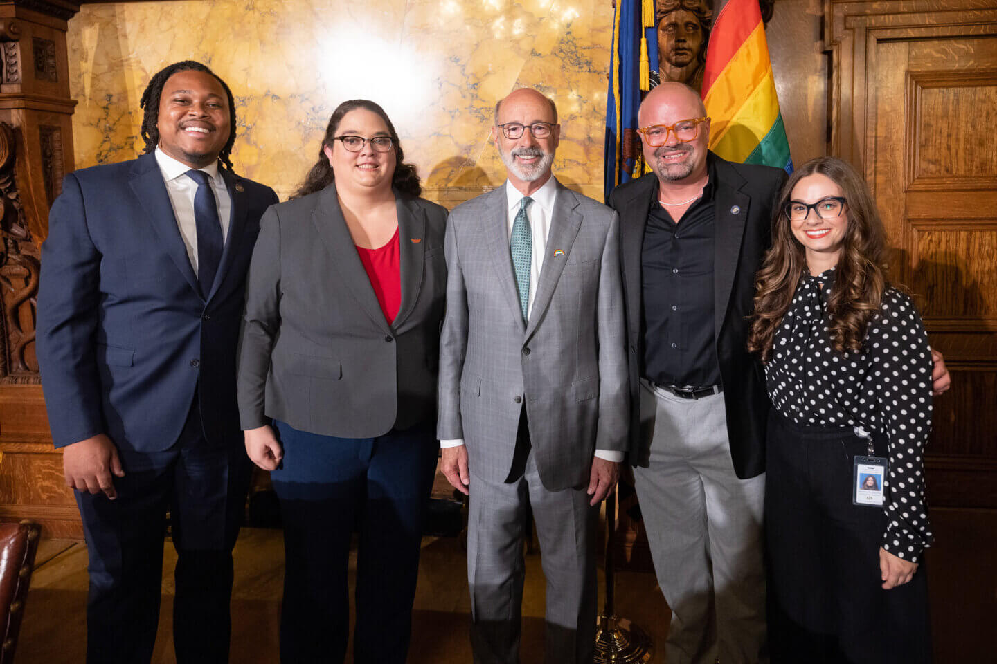 Pennsylvania Governor Tom Wolf with The Trevor Project staff.