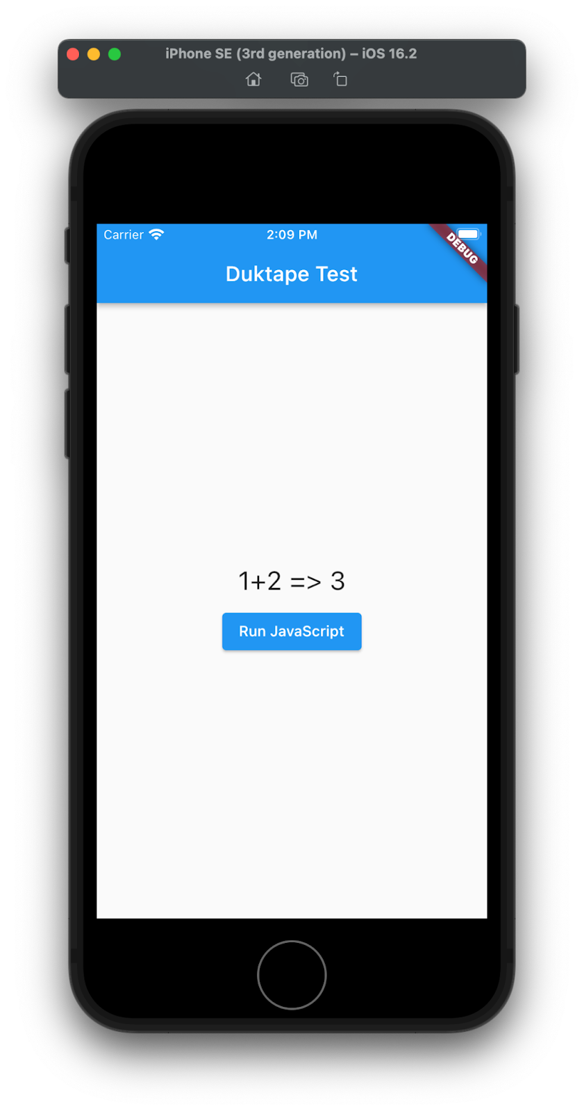 Showing Duktape JavaScript output in an iOS simulator