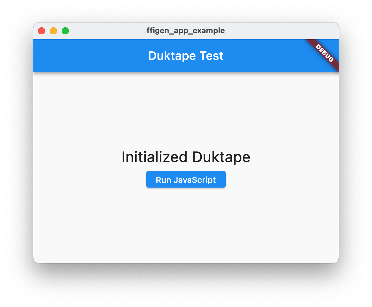 Showing Duktape initialized in a macOS application