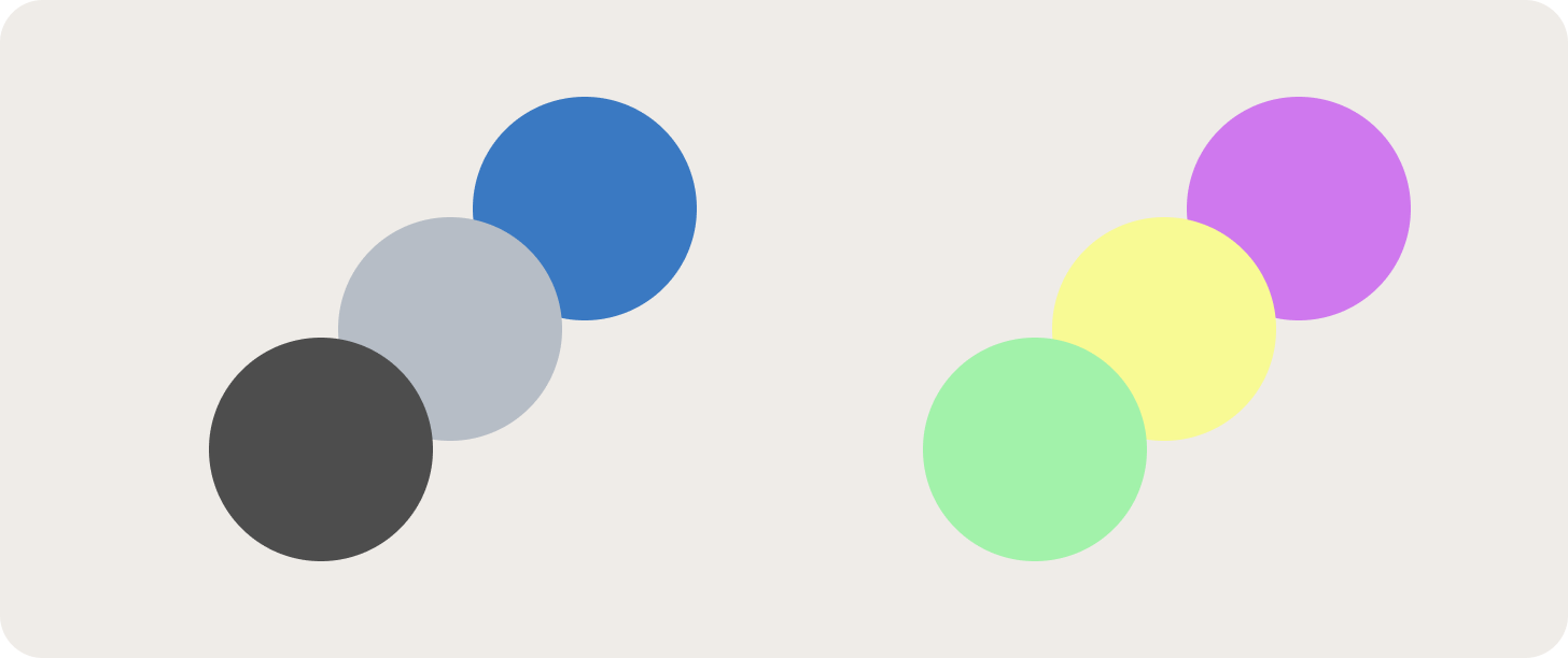 Representation of corporate colors versus youthful colors.