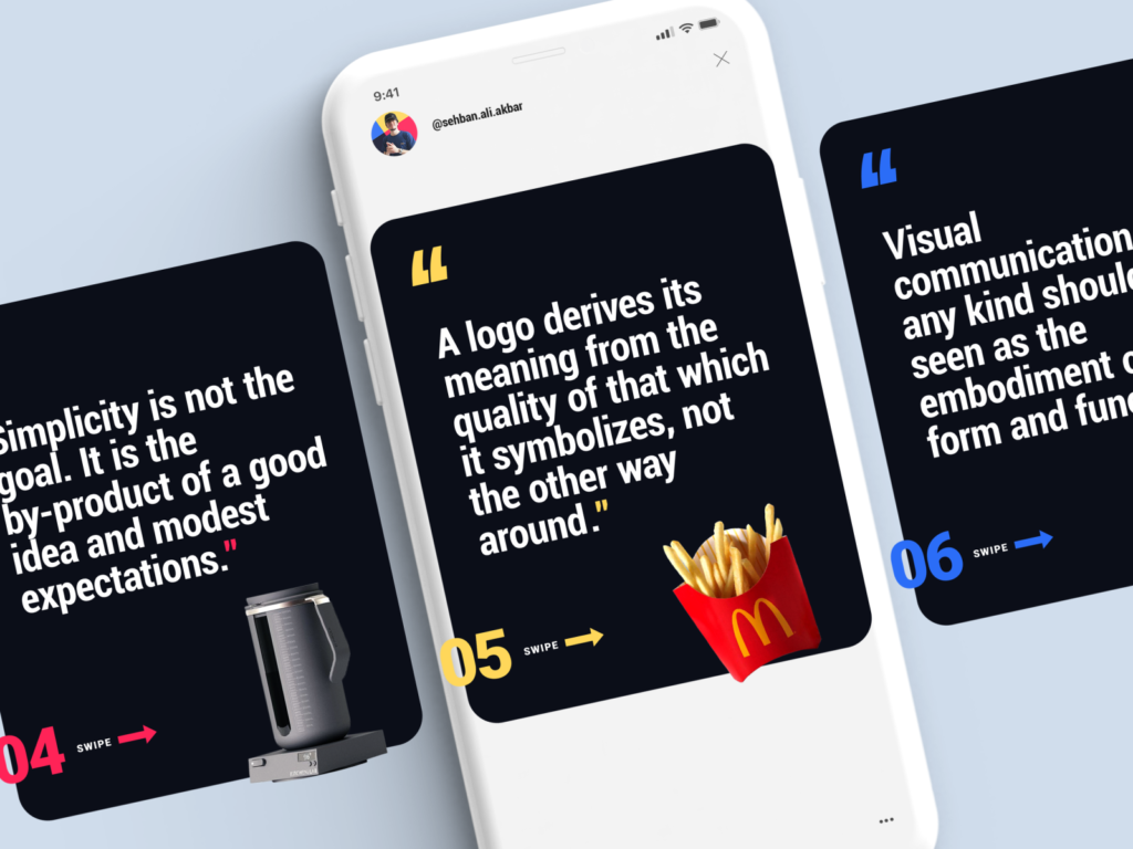 quotes instagram mock up for a carousel post 