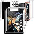 Milomdoi [9-in-1] for Samsung Galaxy Z Fold 4 5G Screen Protector [3 Pack Inside and 3 Pack Front] With 3 Pack Tempered Glass