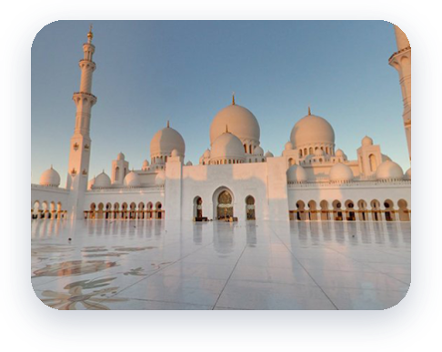 Street View-bilder från Schejk Zayed-moskén i Abu Dhabi