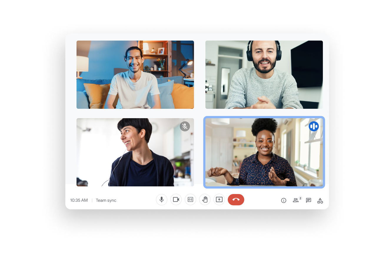Cuộc gọi video nhóm trong Meet trên Google Workspace