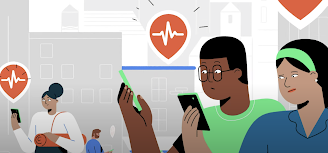 Thumbnail menampilkan ilustrasi seorang pria dan wanita sedang memegang ponselnya karena menerima notifikasi darurat.