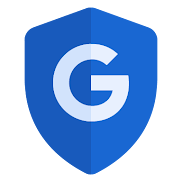 Escudo de seguridad azul con extremo puntiagudo y el logotipo de la G mayúscula de Google en el centro.