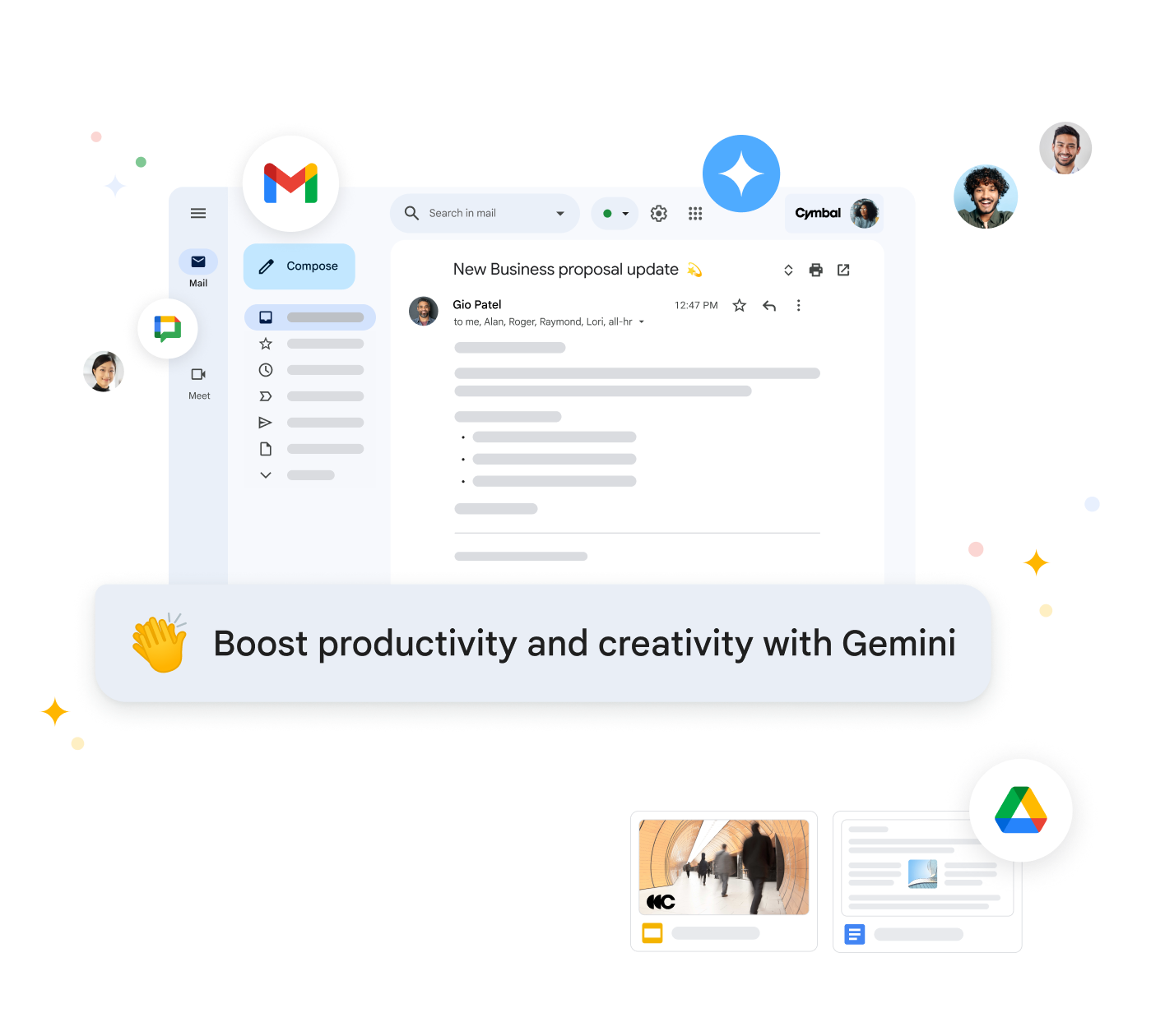 Gemini для Workspace может кратко пересказывать содержимое писем в Gmail и предлагать ответы, повышая эффективность вашей работы.