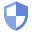 Icône de couleur bleu et blanc représentant la protection et la sécurité