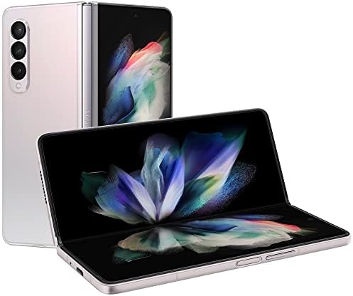 SAMSUNG Galaxy Z Fold 3 5G Factory Unlocked Android Cell Phone US Version Smartphone Tablet 2-in-1 Foldable Dual Screen Under Display Camera 256GB Storage, Phantom Silver (Renewed)