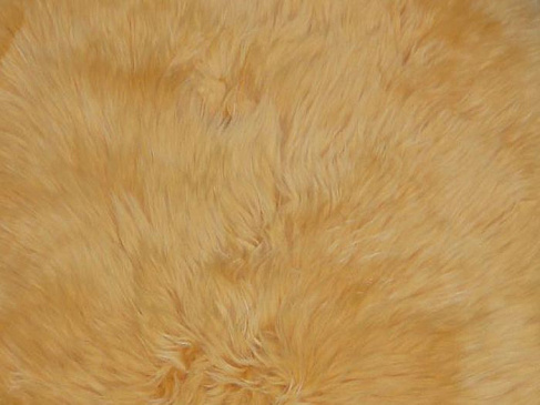 Ковер-накидка из натуральной овчины шестишкурная ЖЕЛТАЯ 06SS 2000