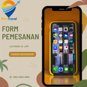 Form pemesanan - Rara Travel & Tour
