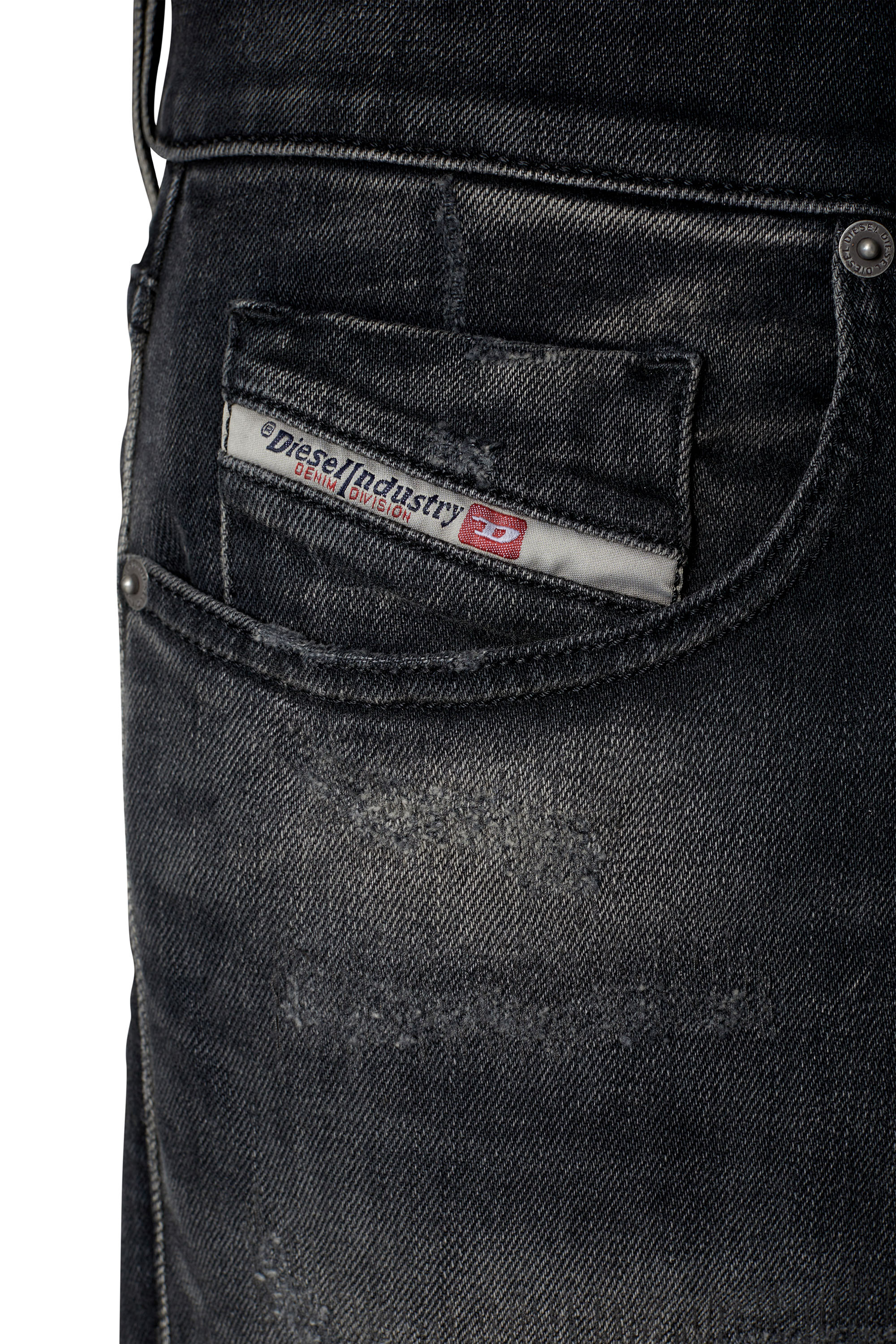Diesel - Slim Jeans 2019 D-Strukt 09E05, Black/Dark grey - Image 5