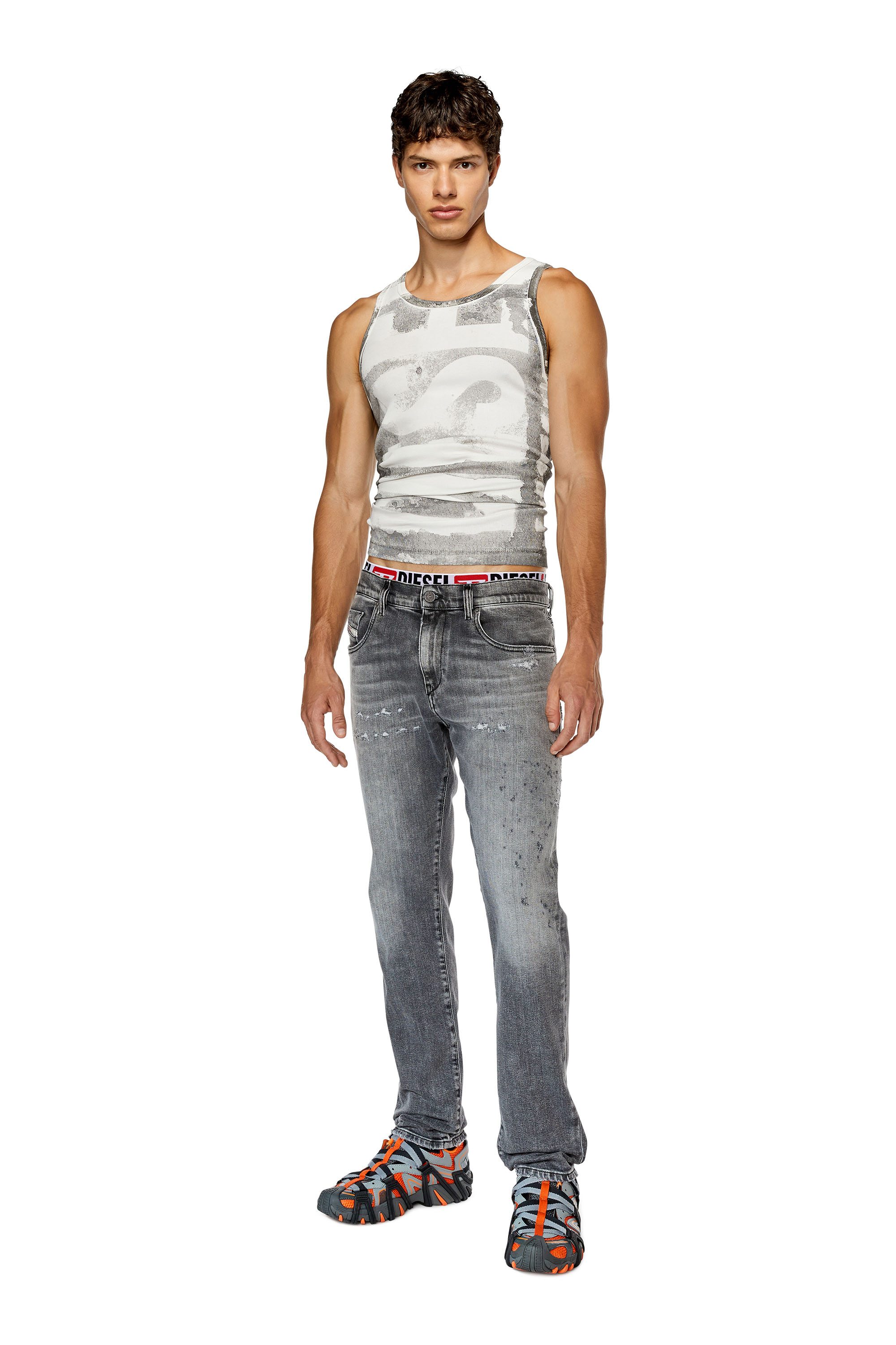 Diesel - Slim Jeans 2019 D-Strukt 09G04, Light Grey - Image 4