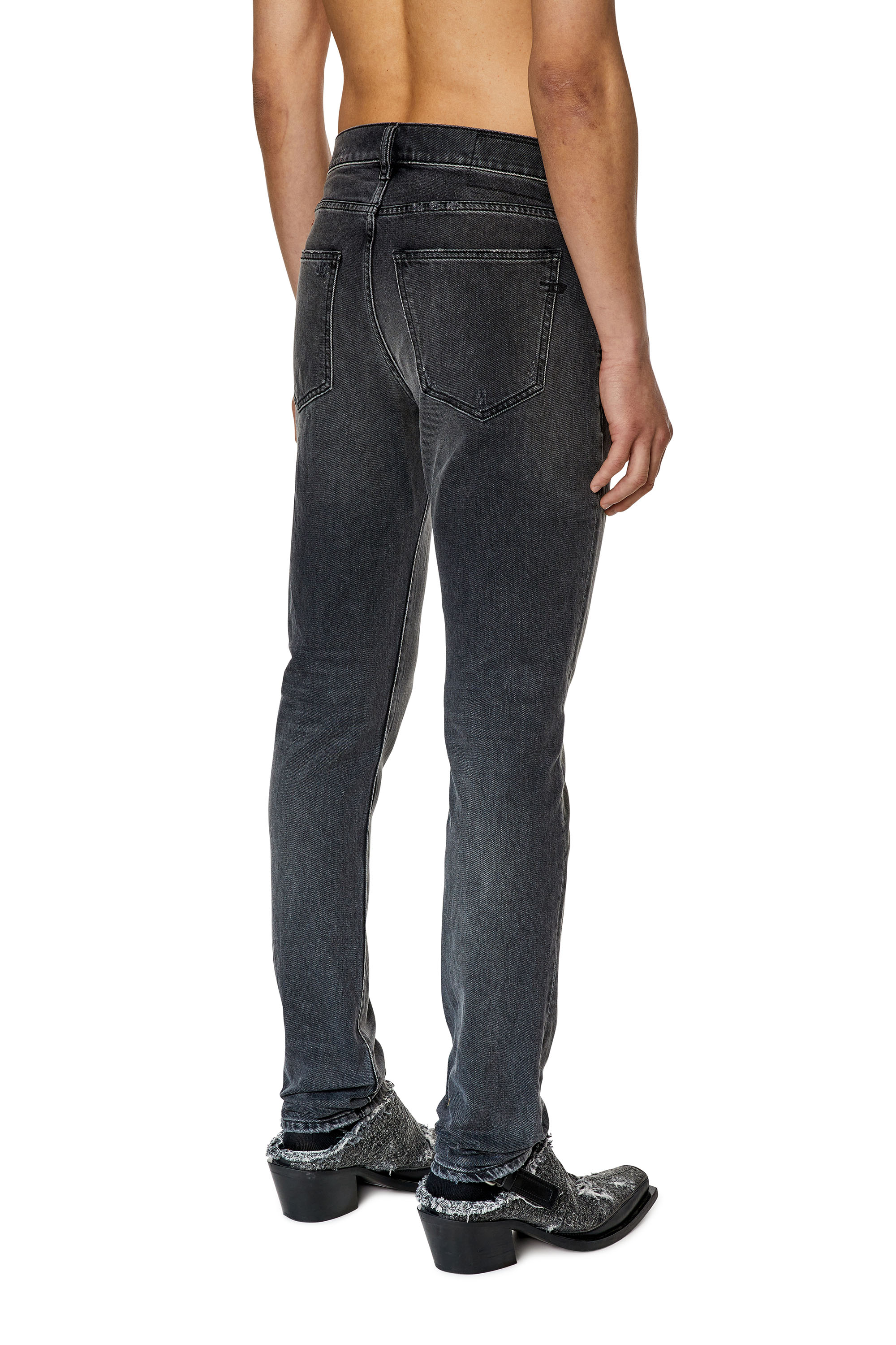 Diesel - Slim Jeans 2019 D-Strukt 09F18, Black/Dark grey - Image 2