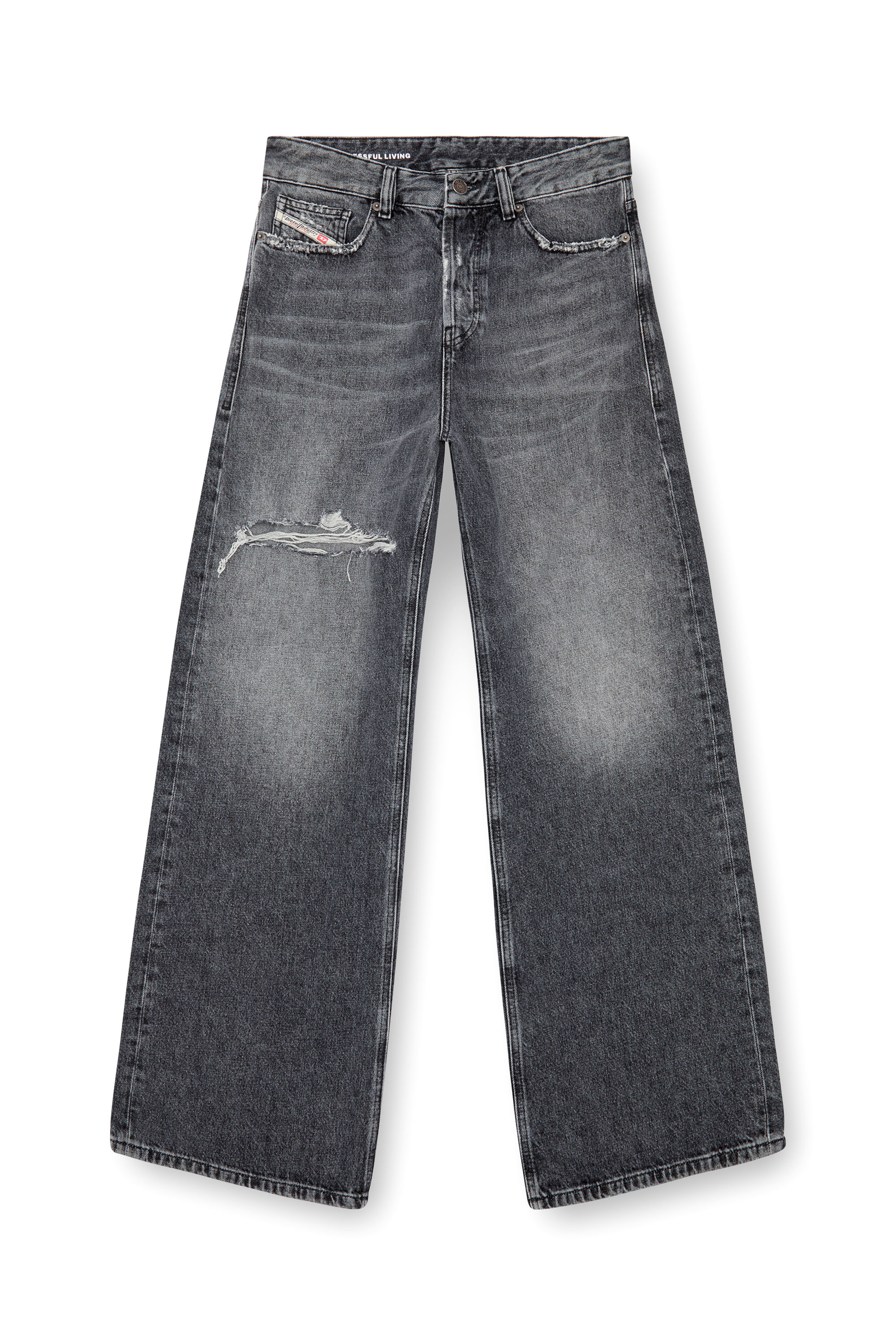 Diesel - Straight Jeans 1996 D-Sire 007X4, Black/Dark grey - Image 3