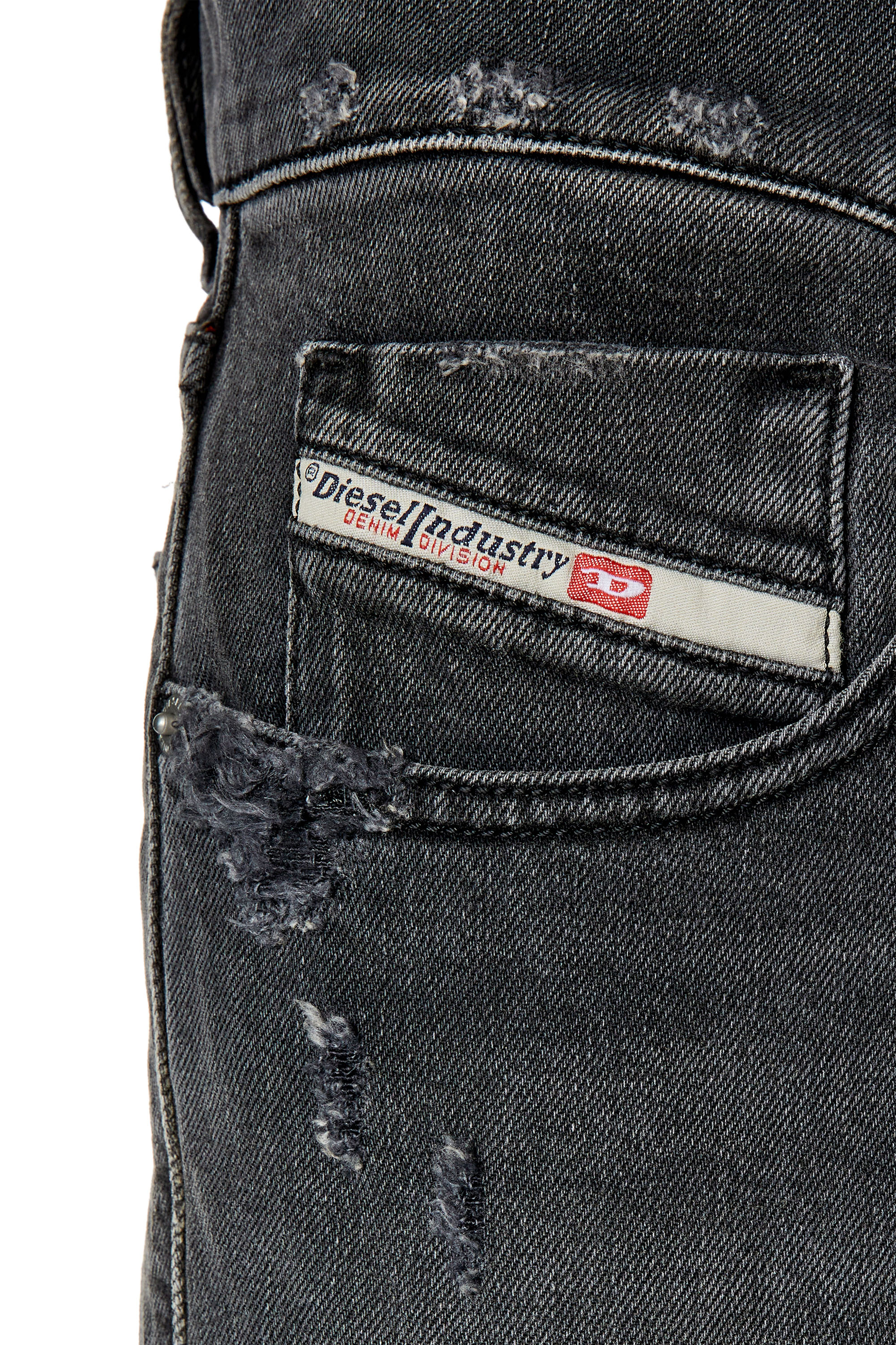 Diesel - Slim Jeans 2019 D-Strukt 09F18, Black/Dark grey - Image 3
